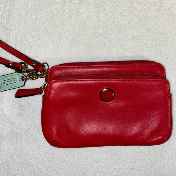 Red Coach wristlet - Picture 1 of 3